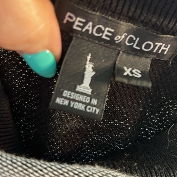 Peace of Cloth Sweater Abstract Design Black & White Size XS - Picture 7 of 9